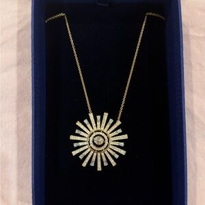 Swarovski Gold Radiant Burst Necklace
